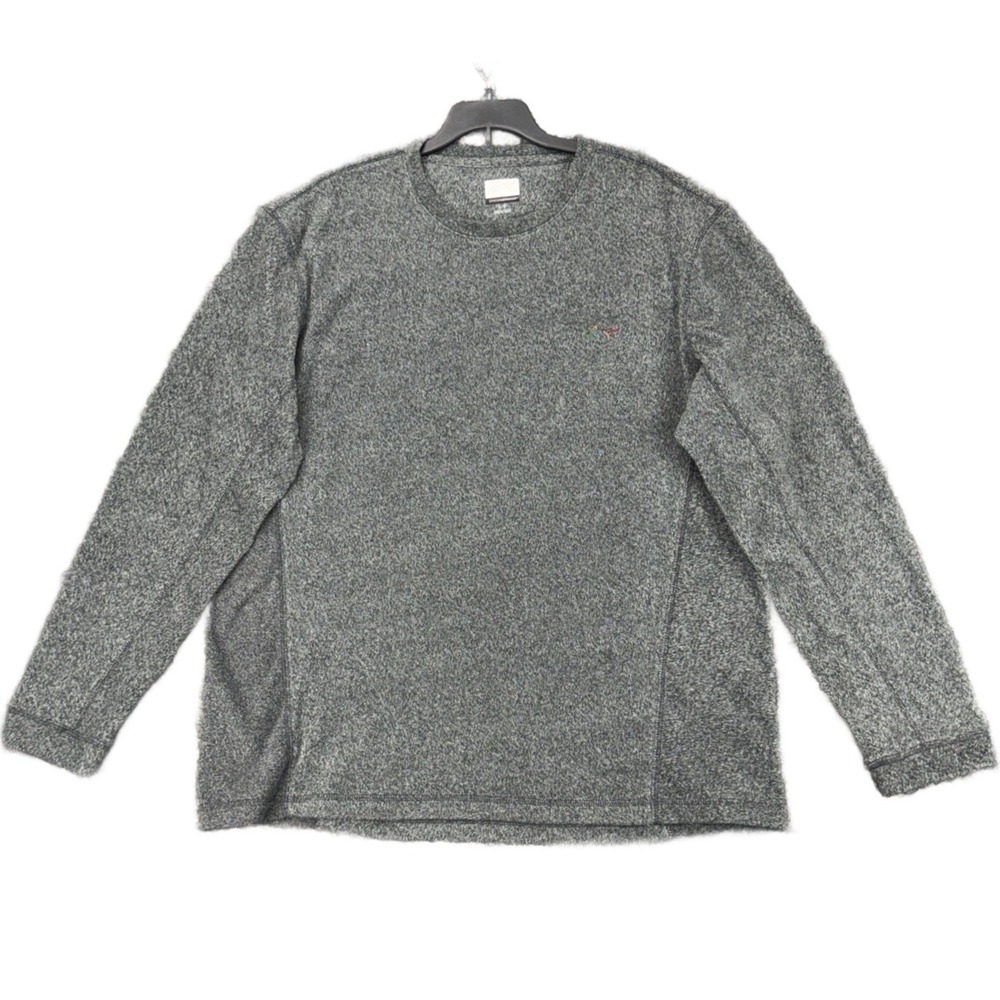 Greg Norman Men's L Gray Crewneck Pullover Golf Outdoor Top Long Sleeve Casual